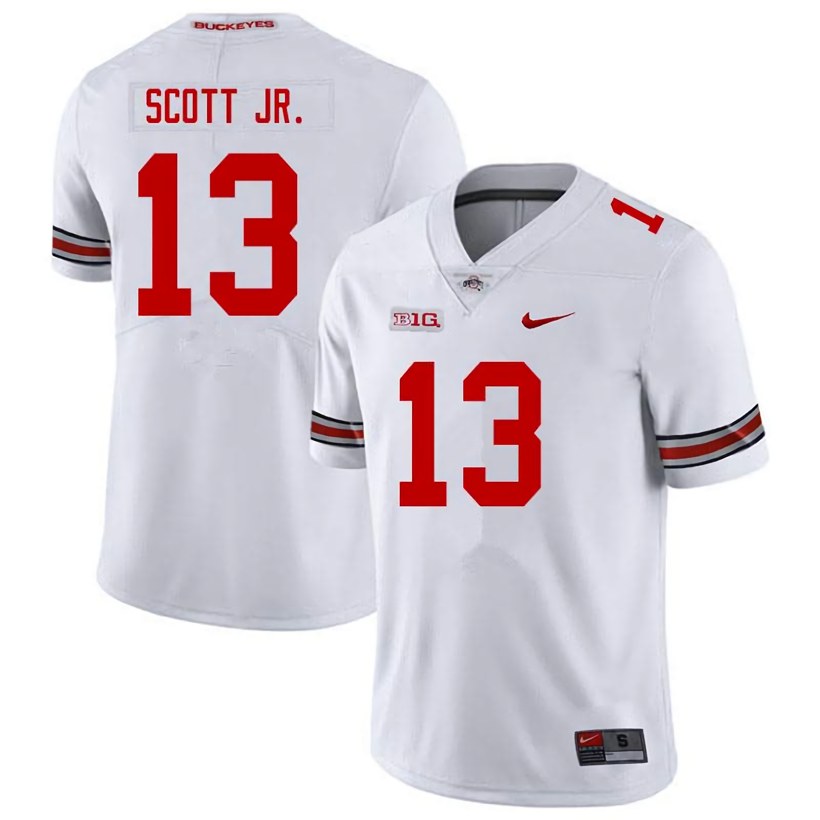 Gee Scott Jr. Ohio State Buckeyes Men's NCAA #13 Nike White College Stitched Football Jersey ODQ4156MJ
